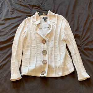 Pure Handknit white Sweater size M/L(see photo)